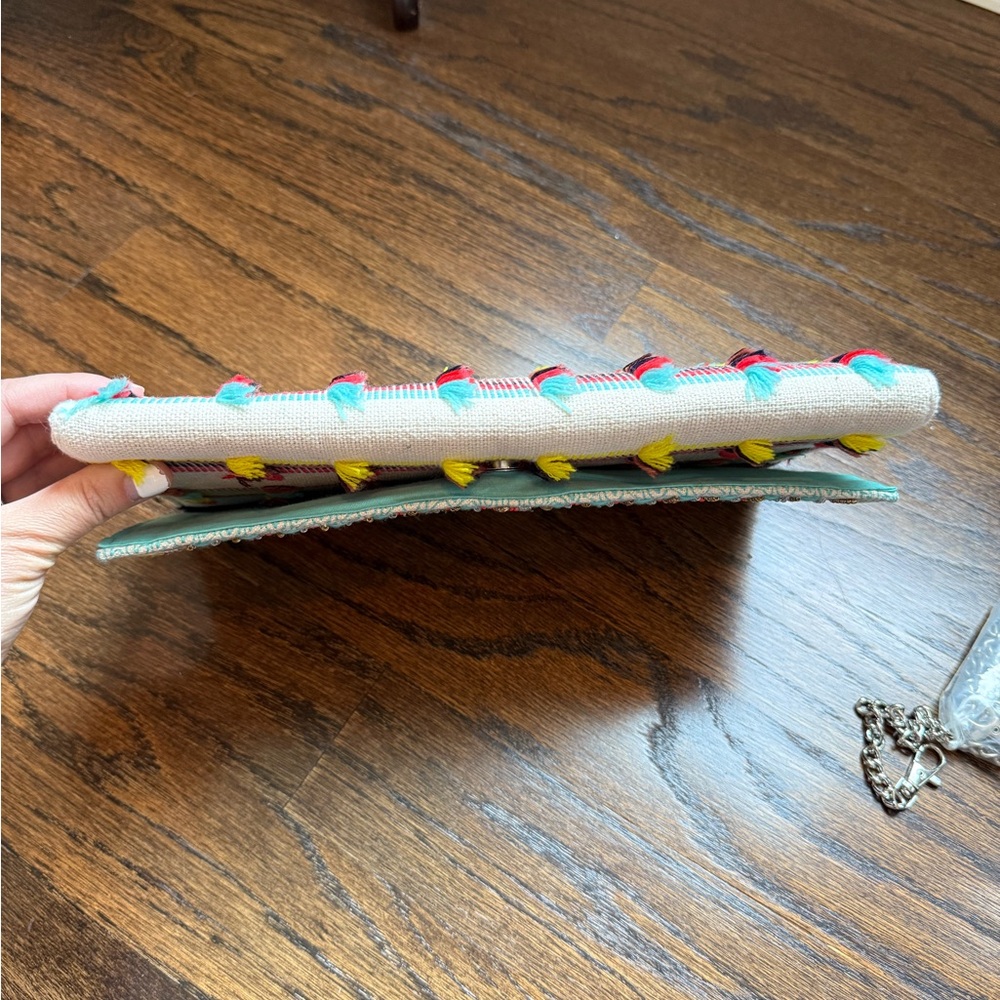Colorful Geometric Clutch with Chain - Picture 6 of 7